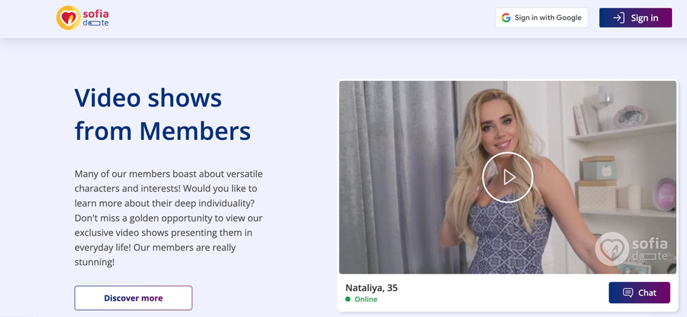 SofiaDate video shows